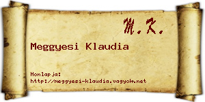 Meggyesi Klaudia névjegykártya